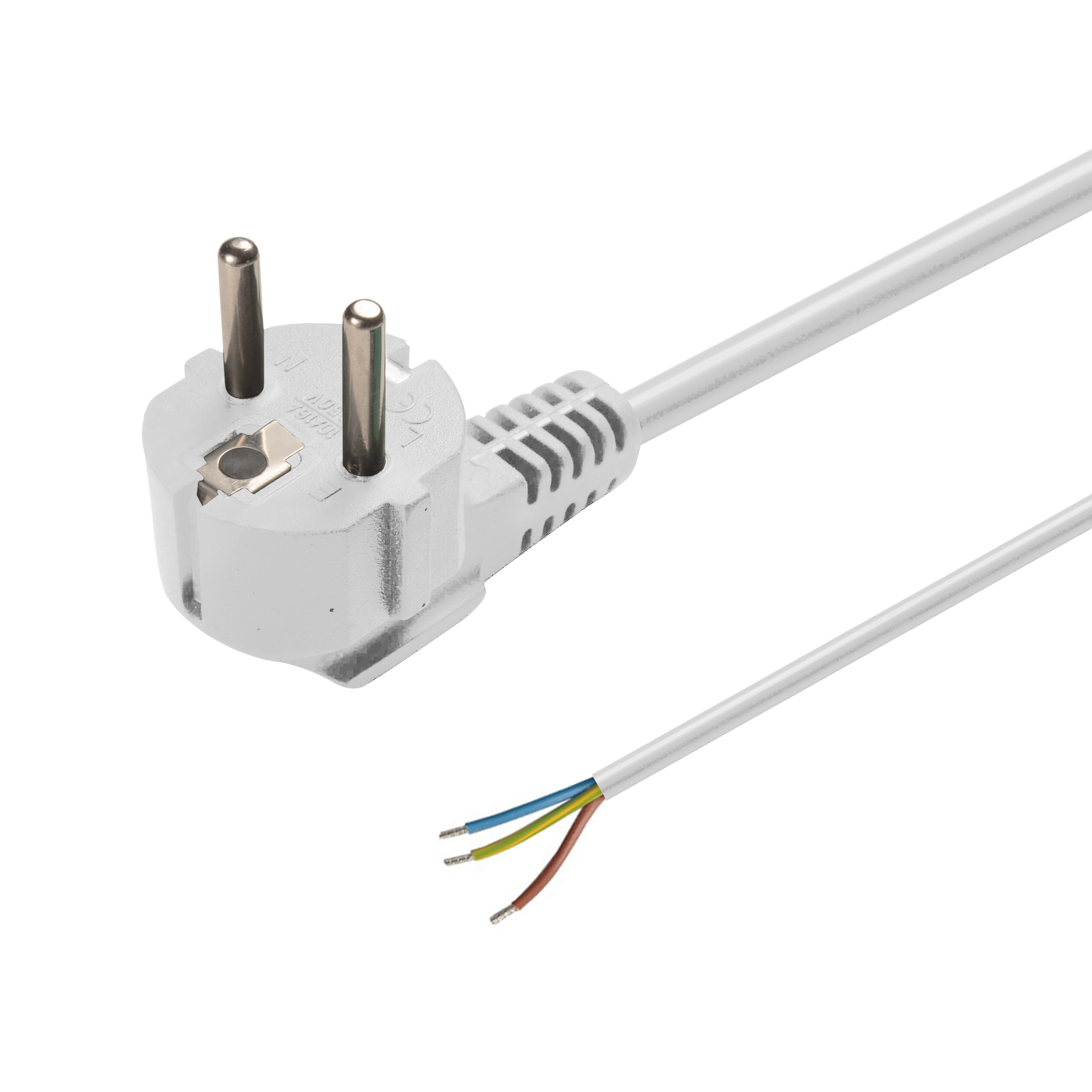 Aansluitsnoer 3 Meter 220V + Europlug stekker - Wit - Outledtl.nl